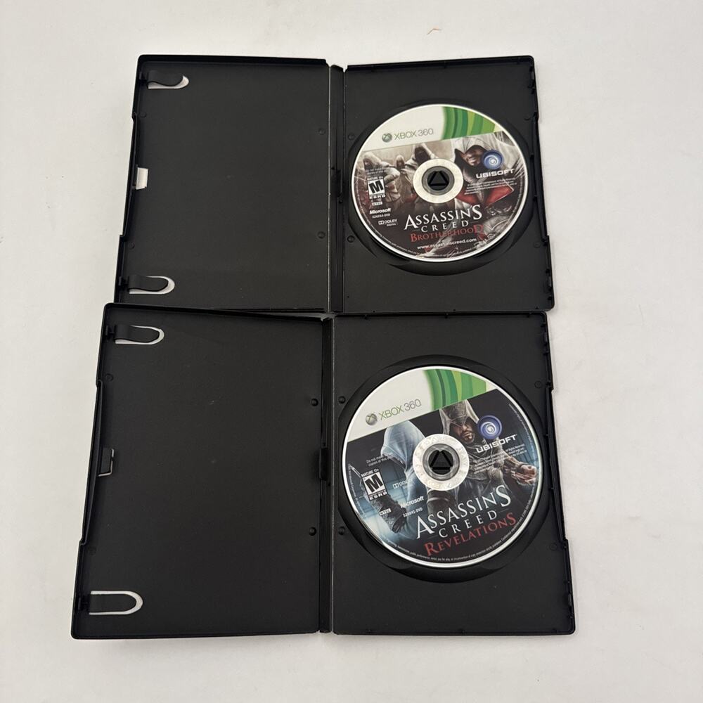 LOT 2 Assassins Creed: Revelations & Brotherhood Microsoft Xbox 360 Video Games